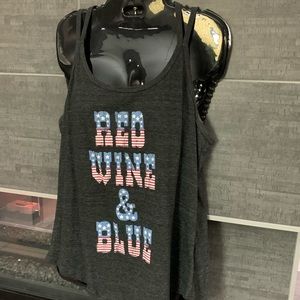 Red, Wine and Blue tank